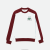 Hanorac din bumbac color-block lacoste x awake ny badge 0H6PD41183 bărbați alb bordeaux nfb