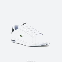 Lacoste adidași absolvenți 0H6PD43302 copii alb și negru 147