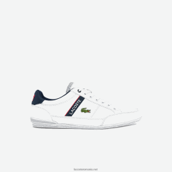 Lacoste adidași chaymon din material textil și sintetic 0H6PD41791 bărbați alb/marinier și roșu 407