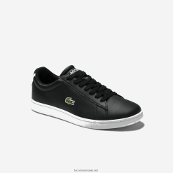Lacoste adidasi din piele căptușiți cu plasă carnaby evo 0H6PD42717 femei negru 024