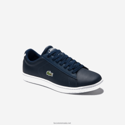 Lacoste adidasi din piele căptușiți cu plasă carnaby evo 0H6PD42718 femei bleumarin 003