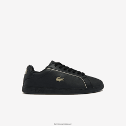 Lacoste adidași din piele graduată cu detalii metalice 0H6PD42757 femei negru 02h