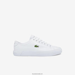 Lacoste adidași din piele gripshot și sintetic 0H6PD41750 bărbați alb 21 g