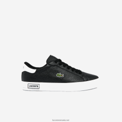 Lacoste adidași din piele și sintetice powercourt 0H6PD42721 femei alb-negru 312