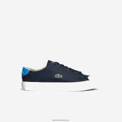 Lacoste adidași gripshot din piele și piele de căprioară 0H6PD41899 bărbați bleumarin și alb aproape j18