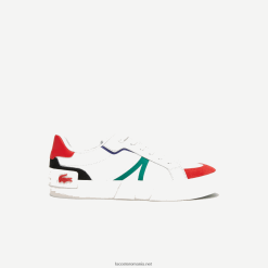 Lacoste adidasi l004 din piele color-pop 0H6PD41890 bărbați alb și roșu 286