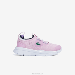 Lacoste adidași run spin tricot textil contrast de culoare 0H6PD42982 sugari roz & alb f50