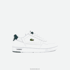 Lacoste adidași sintetici cu clip în t 0H6PD43115 copii alb și verde închis 1r5