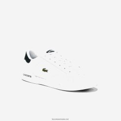 Lacoste adidași sintetici dublu servi 0H6PD43320 juniori alb și verde închis 1r5