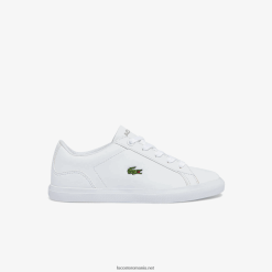 Lacoste adidasi sintetici lerond 0H6PD43116 copii alb 21 g