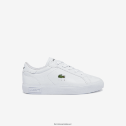 Lacoste adidași sintetici powercourt 0H6PD43067 copii alb 21 g