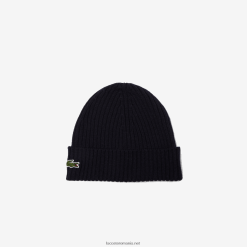Lacoste beanie din lână striată 0H6PD42228 bărbați bleumarin 166