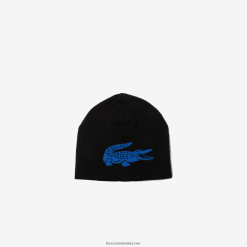 Lacoste beanie reversibil crocodil contrast 0H6PD42345 bărbați negru albastru 985