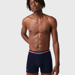 Lacoste Boxer lung din bumbac, pachet de 3 0H6PD41420 bărbați bleumarin gri roșu chine w34