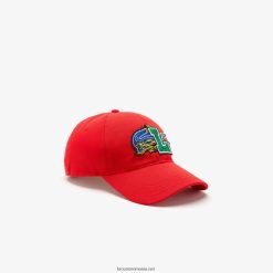 Lacoste capac de insignă de contrast 0H6PD42240 bărbați roșu 240
