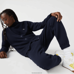 Lacoste cardigan de lână cu decolteu în V 0H6PD42641 femei bleumarin 166