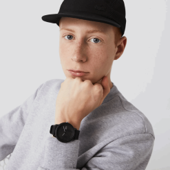 Lacoste Ceas cu curea din silicon negru 12.12 0H6PD42191 bărbați negru 000