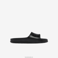 Lacoste Clape cu curea cu logo sintetic croco 2.0 0H6PD41831 bărbați negru 02h