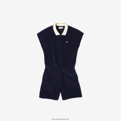Lacoste costum din bumbac terrycloth 0H6PD43307 fetelor bleumarin galben alb gsw