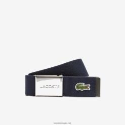 Lacoste curea din țesătură cu cataramă gravată 0H6PD42081 bărbați 166