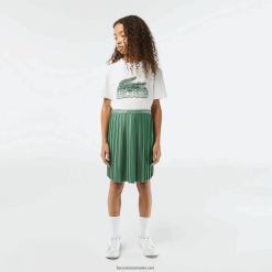 Lacoste fusta din jerseu plisat 0H6PD43090 fetelor verde kaki kx5