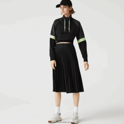 Lacoste fustă plisată fluidă cu talie elastică 0H6PD42601 femei negru 031