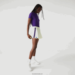 Lacoste fustă scurtă de tenis încorporată sport 0H6PD42592 femei galben violet 4xk
