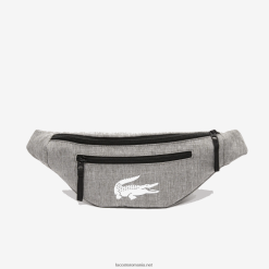 Lacoste geantă de curea din fibre reciclate 0H6PD42005 bărbați gris chine a39