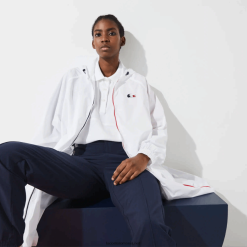 Lacoste haină de ploaie pliabilă sport franceză sporting spirit editie 0H6PD42622 femei alb bleumarin rosu a10