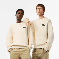 Lacoste hanorac cu ecuson crocodil cu potrivire largi 0H6PD4324 bărbați alb xfj