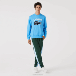 Lacoste hanorac cu gât roșu cu imprimeu crocodil 0H6PD41031 bărbați albastru 4x