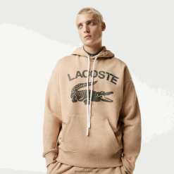 Lacoste Hanorac cu glugă, cu crocodil, în formă lejeră 0H6PD4968 bărbați bej 4jw