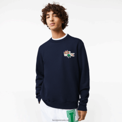 Lacoste hanorac din bumbac organic badge 0H6PD4988 bărbați bleumarin 166