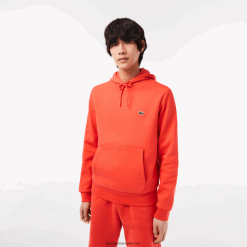 Lacoste hanorac din bumbac organic cu glugă 0H6PD4353 bărbați portocaliu 02k