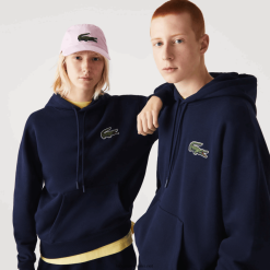 Lacoste Hanorac din bumbac organic, cu glugă, cu formă lejeră 0H6PD4366 bărbați bleumarin 166