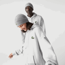 Lacoste Hanorac din bumbac organic, cu glugă, cu formă lejeră 0H6PD4368 bărbați grey chine cca