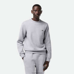 Lacoste hanorac din bumbac periat organic 0H6PD4287 bărbați grey chine cca