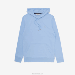 Lacoste hanorac din jerseu de bumbac cu glugă 0H6PD4621 bărbați hbp albastru