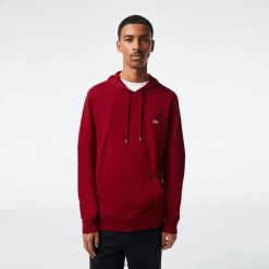 Lacoste hanorac din jerseu de bumbac cu glugă 0H6PD4622 bărbați bordeaux 476