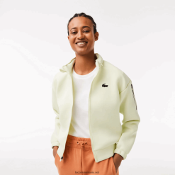 Lacoste hanorac sport cu fermoar cu ajustare larg 0H6PD42383 femei galben 6gd