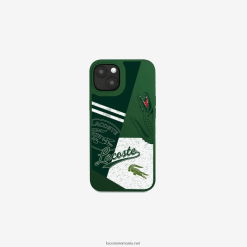 Lacoste husa iphone 14 cu imprimeu patchwork 0H6PD42224 bărbați vert 132 b01