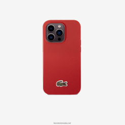Lacoste husa iphone 14 pro max efect petit pique 0H6PD42214 bărbați bleumarin maro 883