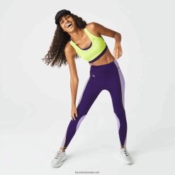 Lacoste jambiere sport cu efect de tricot color-block 0H6PD42533 femei violet 50w
