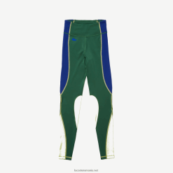 Lacoste jambiere sport cu efect de tricot color-block 0H6PD42534 femei verde albastru galben strălucitor bzq