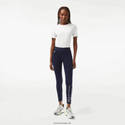 Lacoste Jambiere sport din poliester reciclat cu lungimea de 7/8 0H6PD42408 femei bleumarin 166