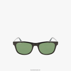 Lacoste ochelari de soare cu bloc de culoare dreptunghi 0H6PD42308 bărbați negru mat 001