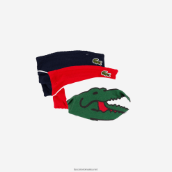 Lacoste pachet de 3 măști de protecție a feței din bumbac 0H6PD43280 copii bleumarin roșu alb db3