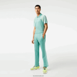 Lacoste pantaloni de antrenament din piqué cu ajustare normală 0H6PD4337 bărbați verde 3a4