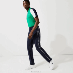 Lacoste pantaloni de golf sport lejer stretch 0H6PD41640 bărbați bleumarin alb 525