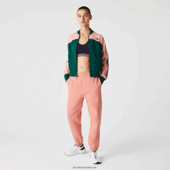 Lacoste pantaloni de jogging din bumbac amestecat 0H6PD42424 femei roz 5mm